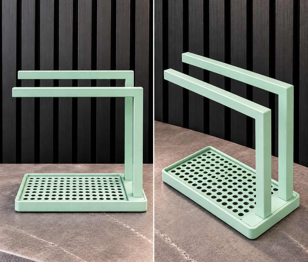 Modern Kitchen Sink Organiser & Towel Holder