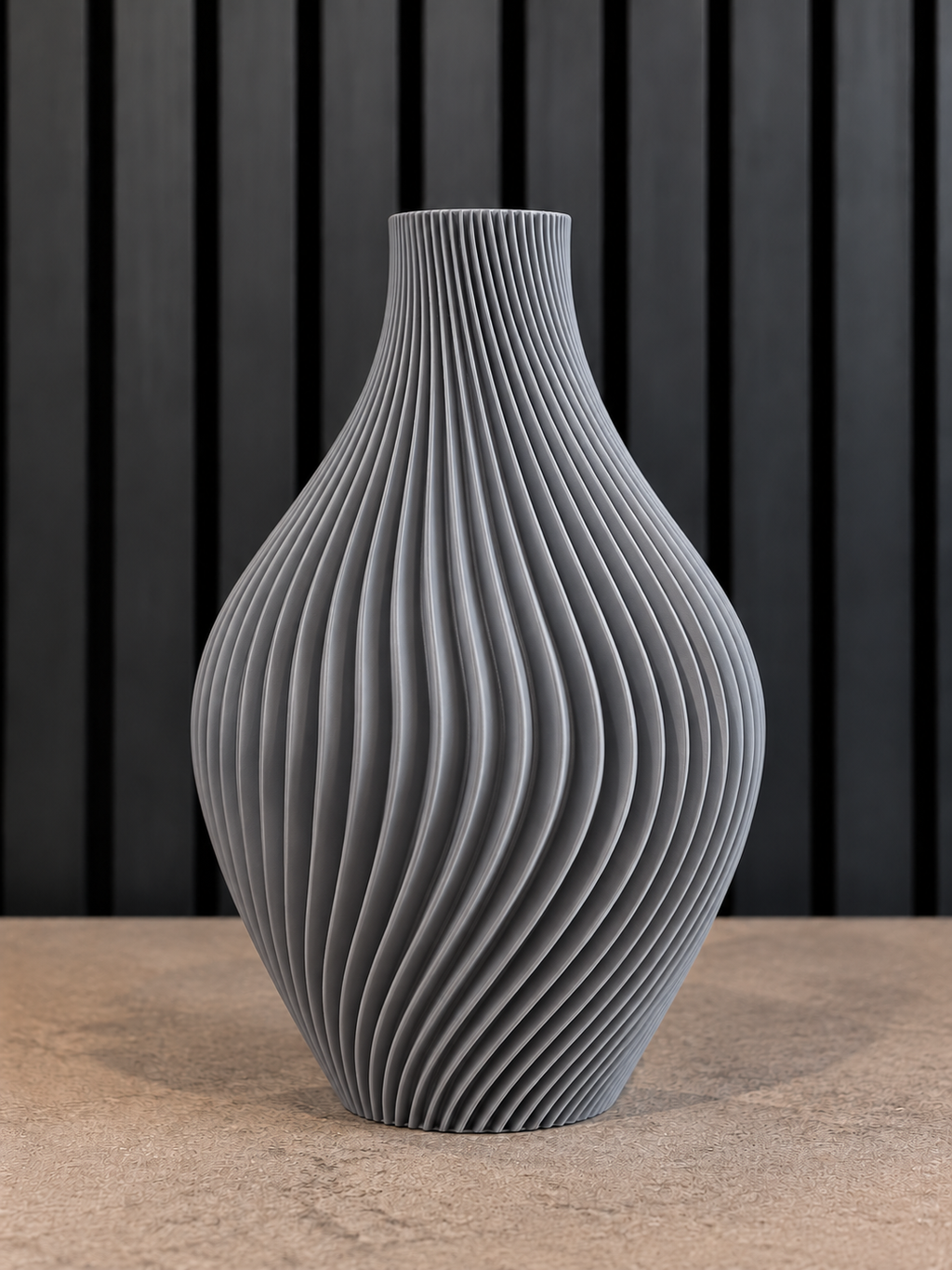 Sculptural Spiral Vase
