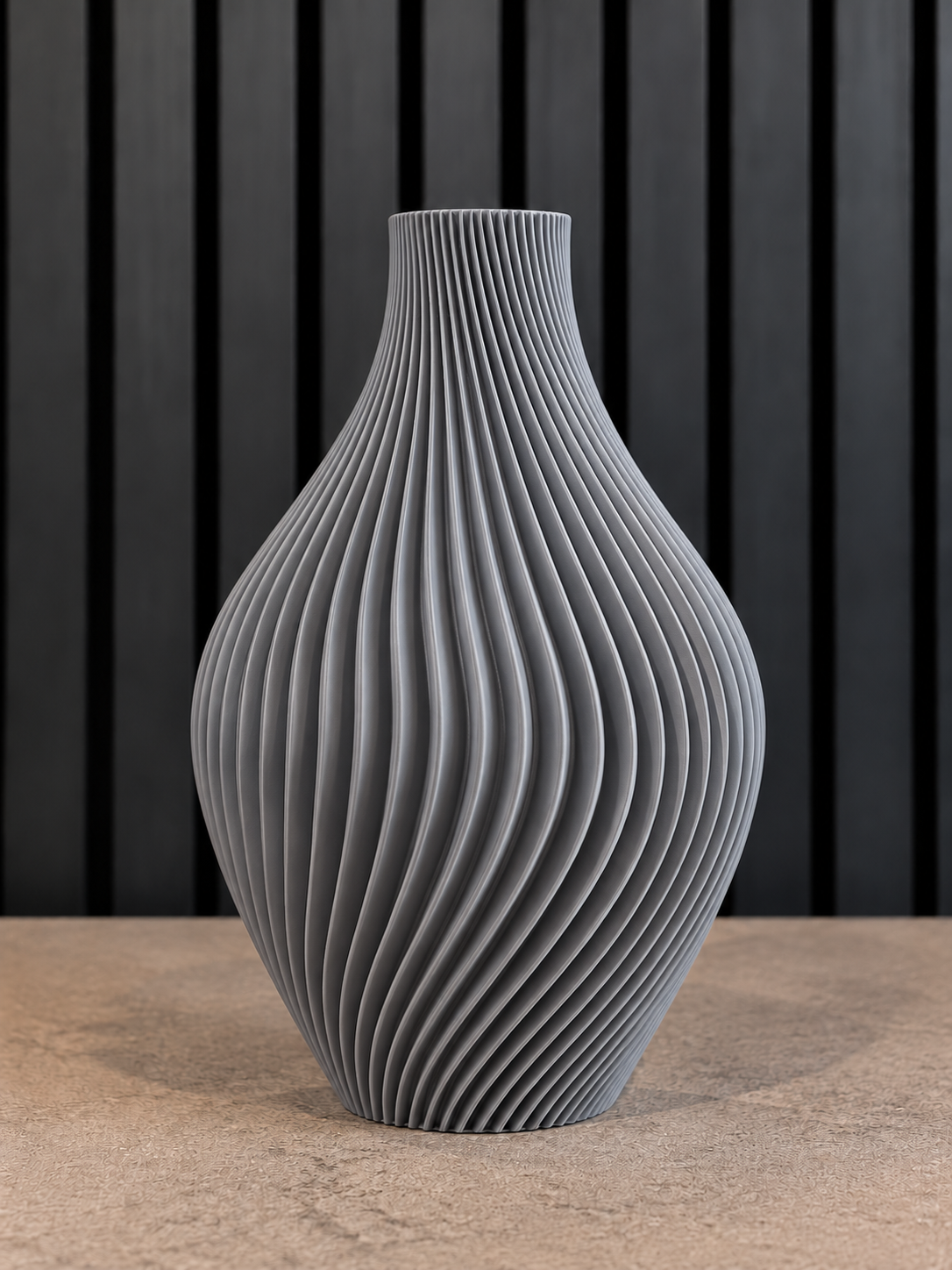 Sculptural Spiral Vase