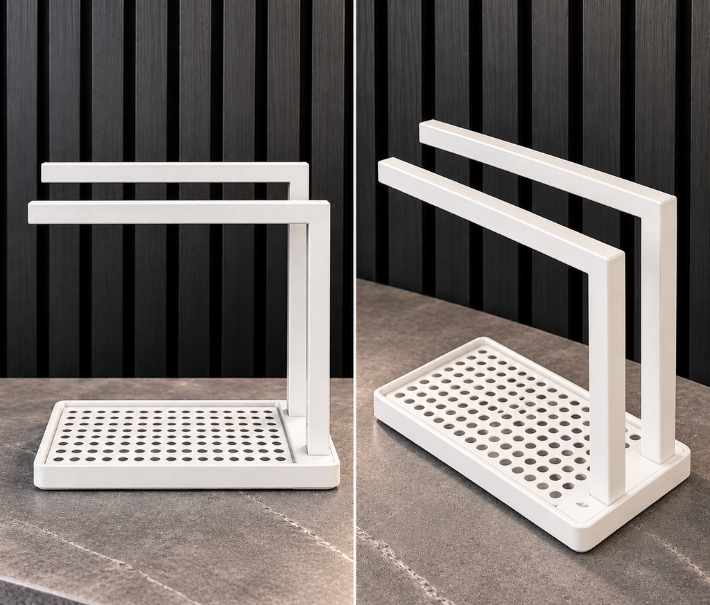 Modern Kitchen Sink Organiser & Towel Holder