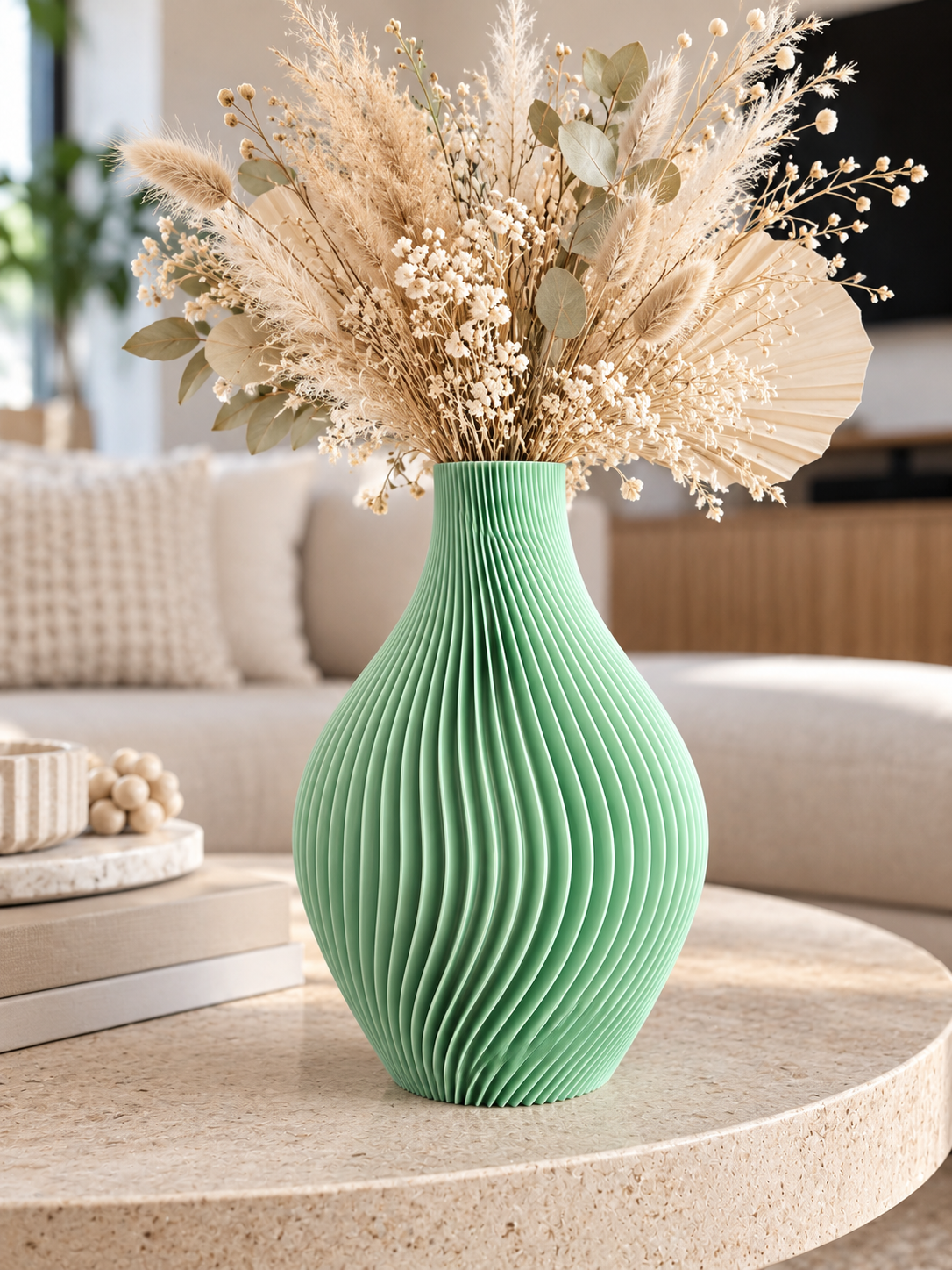 Sculptural Spiral Vase