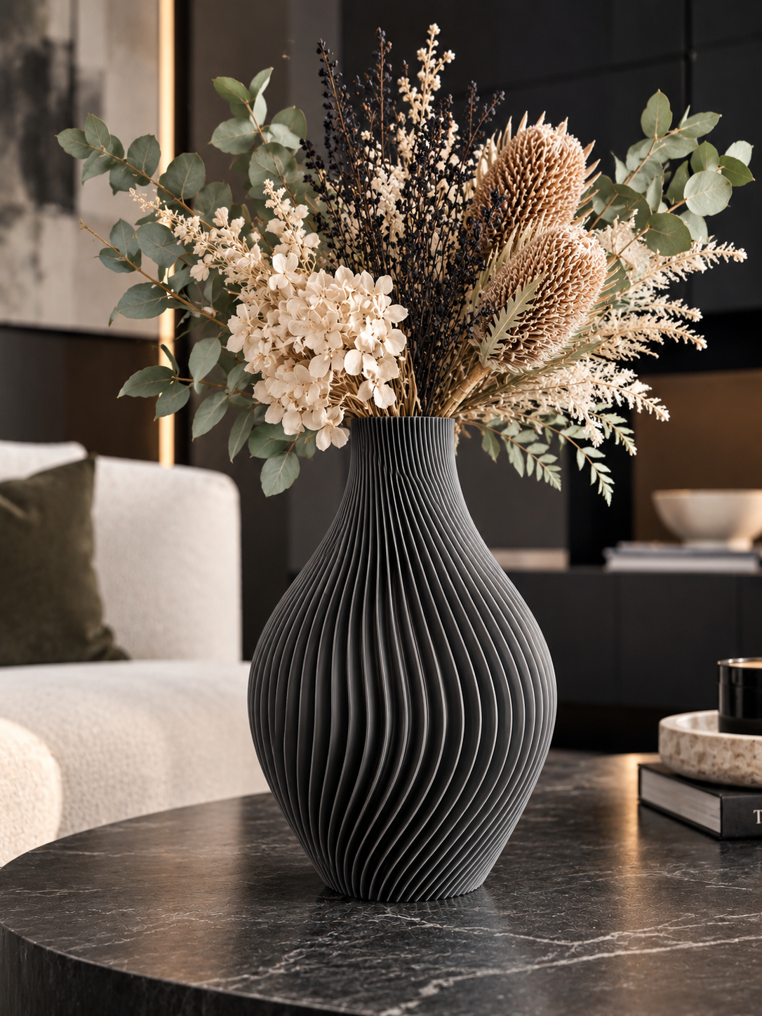 Sculptural Spiral Vase