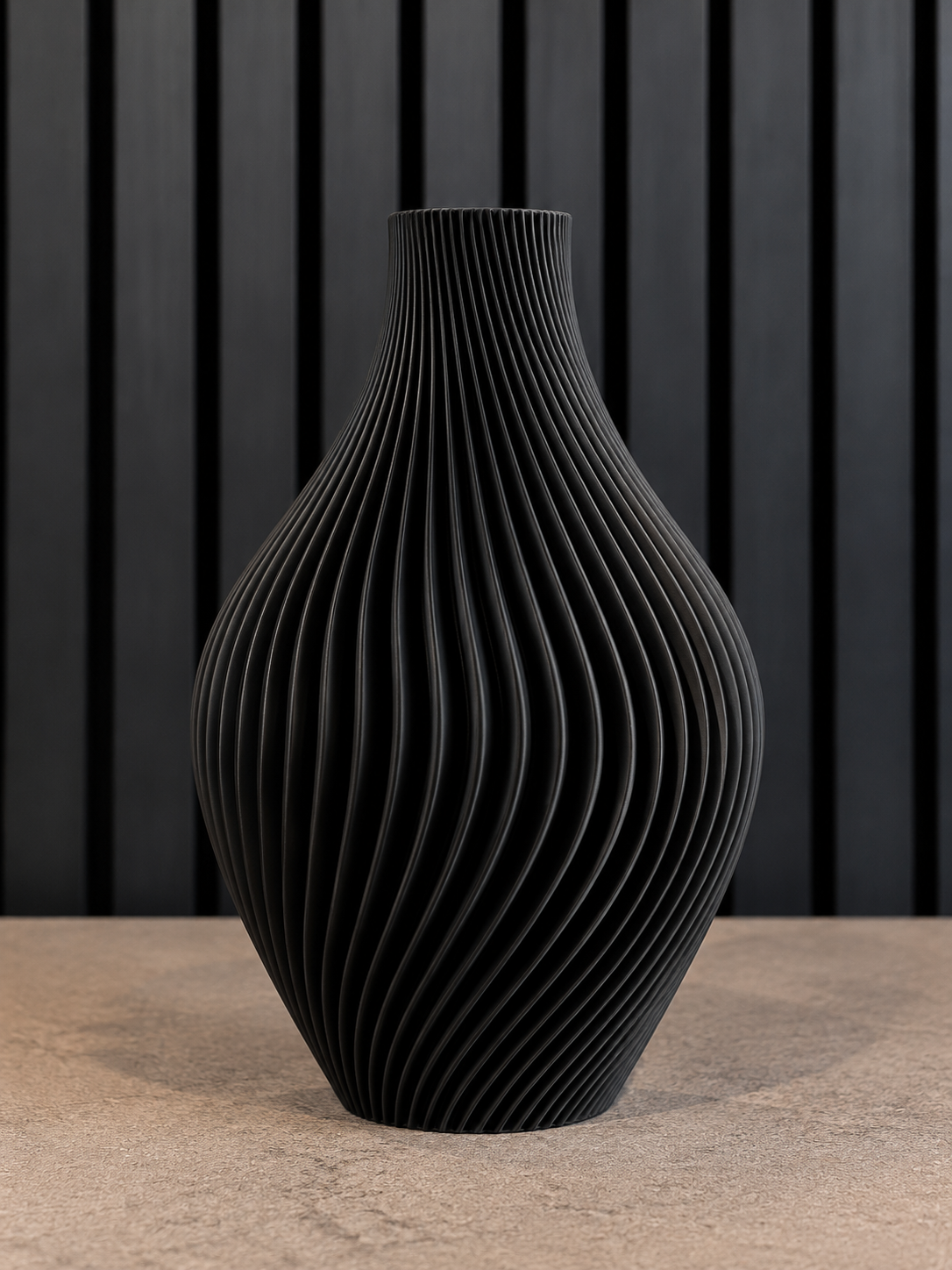 Sculptural Spiral Vase