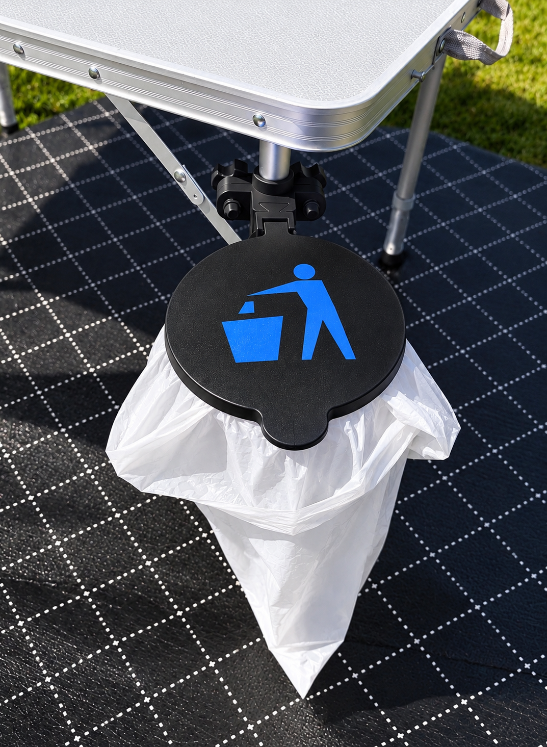Camping Table Clamp on Bin