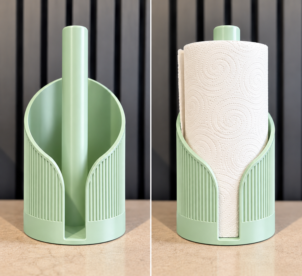 Modern Ridded Paper Towel Holder