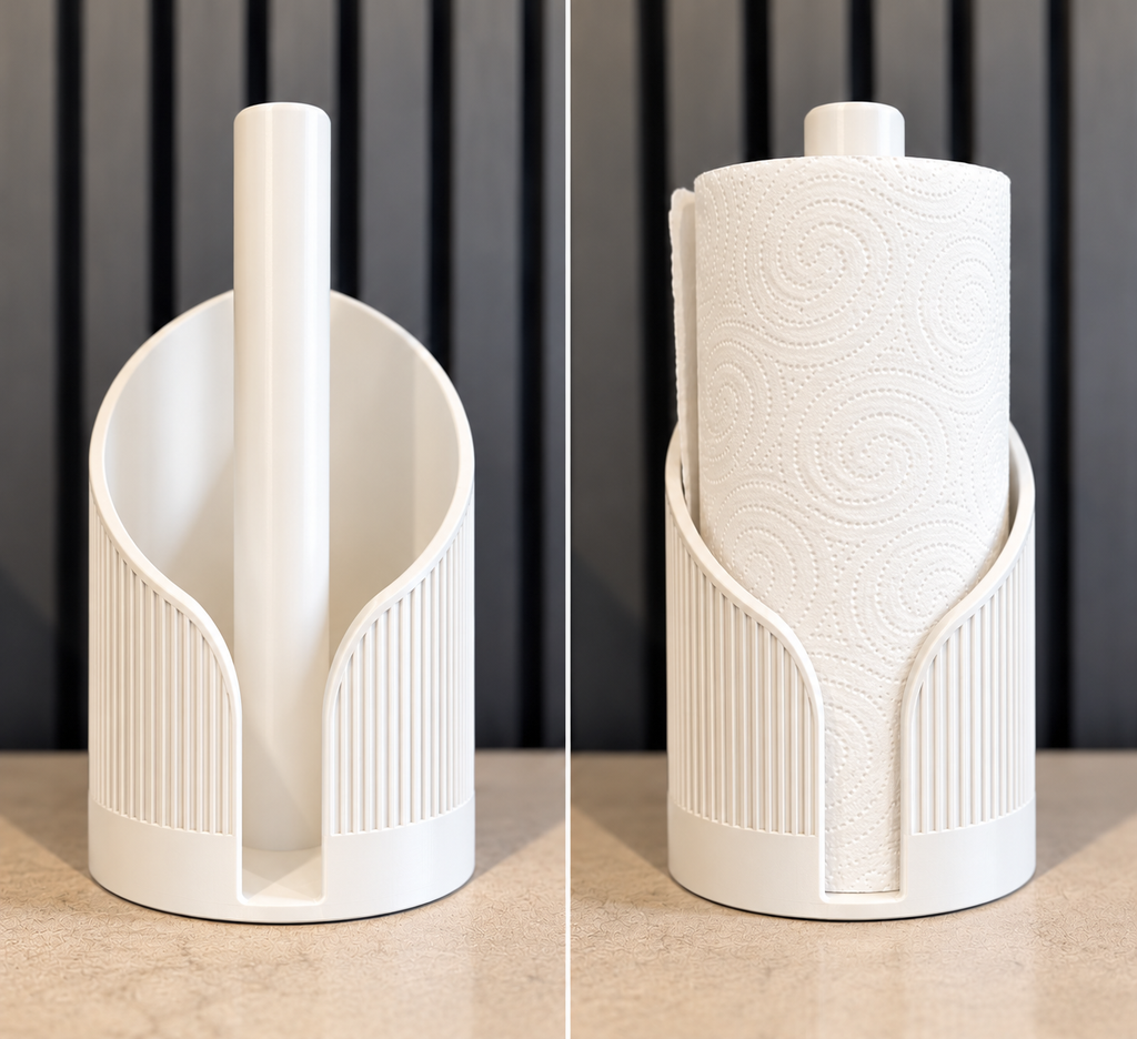 Modern Ridded Paper Towel Holder